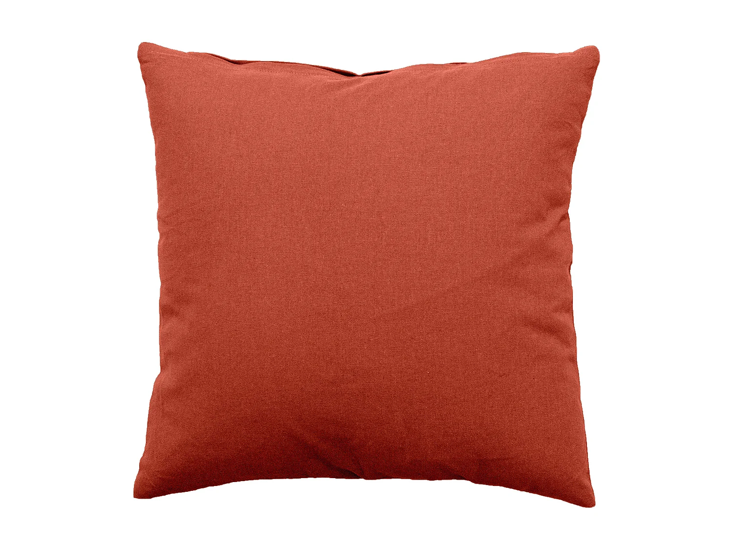 Coussin Déco Uni Déhoussable "Panama" 60x60cm Terracotta