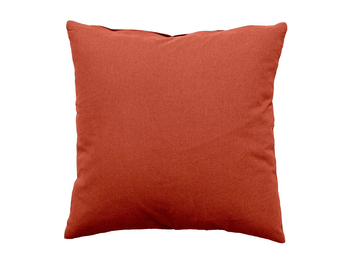 Coussin Déco Uni Déhoussable "Panama" 60x60cm Terracotta