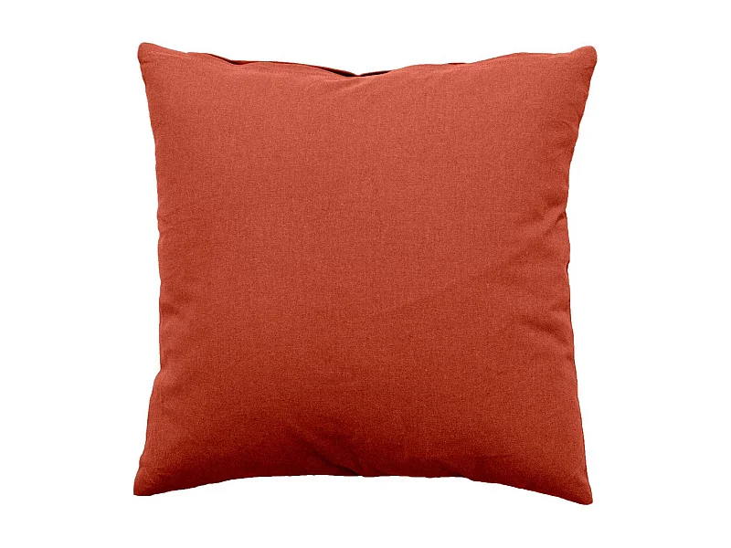 Coussin Déco Uni Déhoussable "Panama" 60x60cm Terracotta