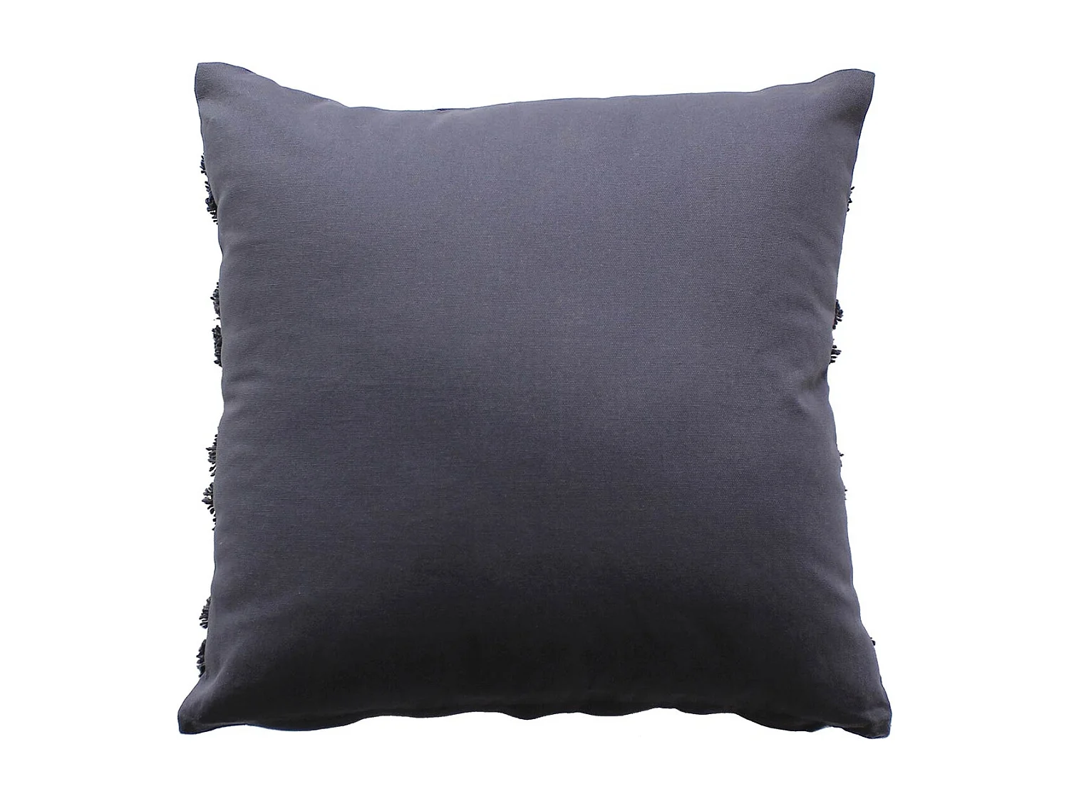 Coussin Déco Tufté "Bundi" 40x40cm Gris Foncé