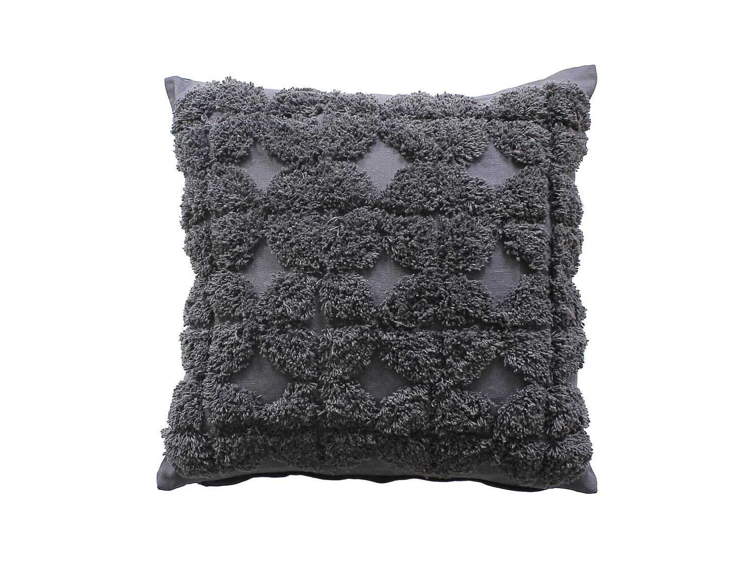 Coussin déhoussable aux broderies effet laine