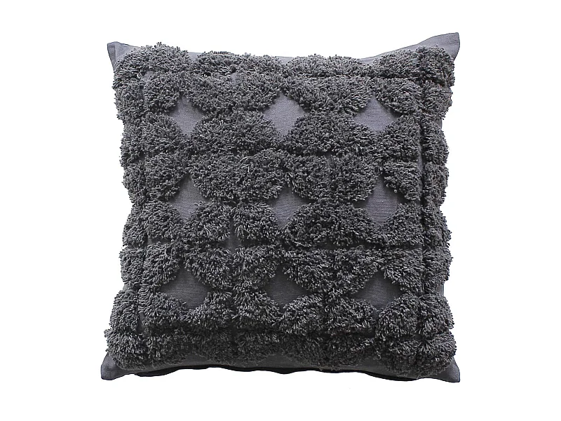 Cojín desmontable con bordados de efecto lana