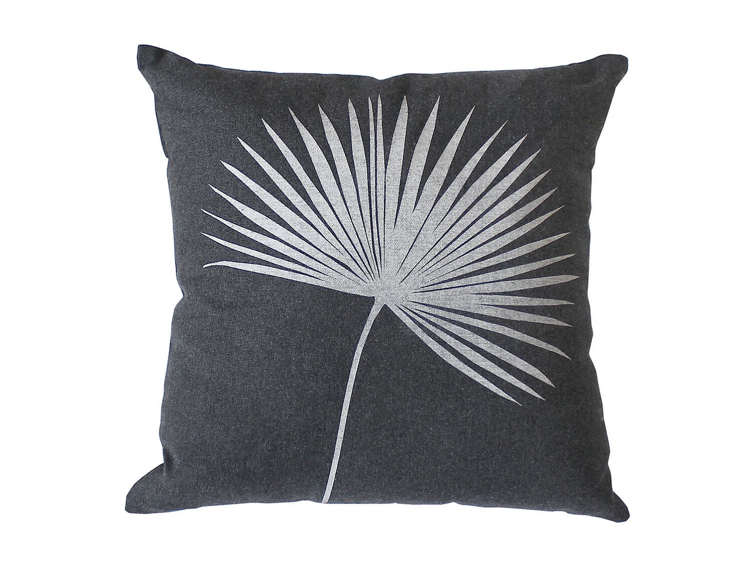 Coussin Déco Imprimé "Baya" 40x40cm Gris Foncé