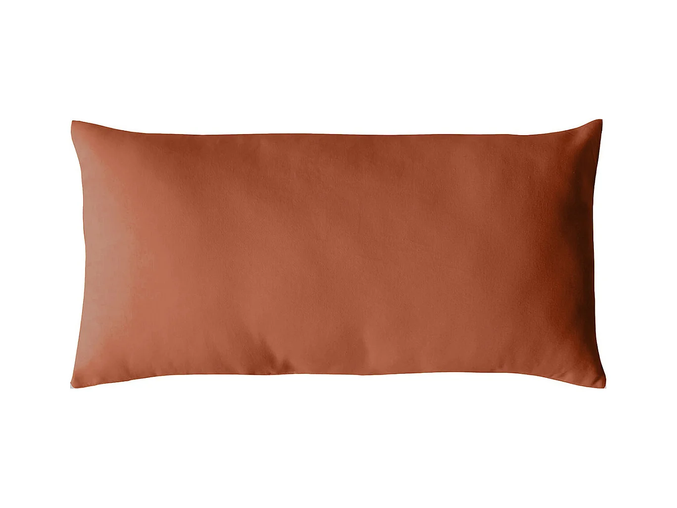 Coussin Déco Uni "Panama" 30x50cm Terracotta