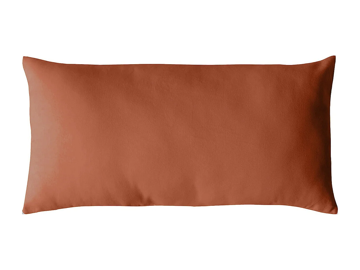 Coussin Déco Uni "Panama" 30x50cm Terracotta