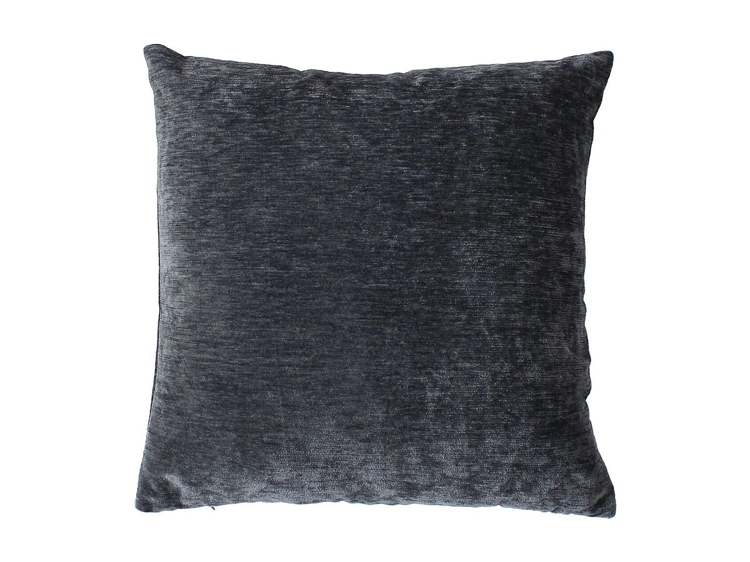 Coussin Déco en Velours "Velvet" 40x40cm Gris Foncé