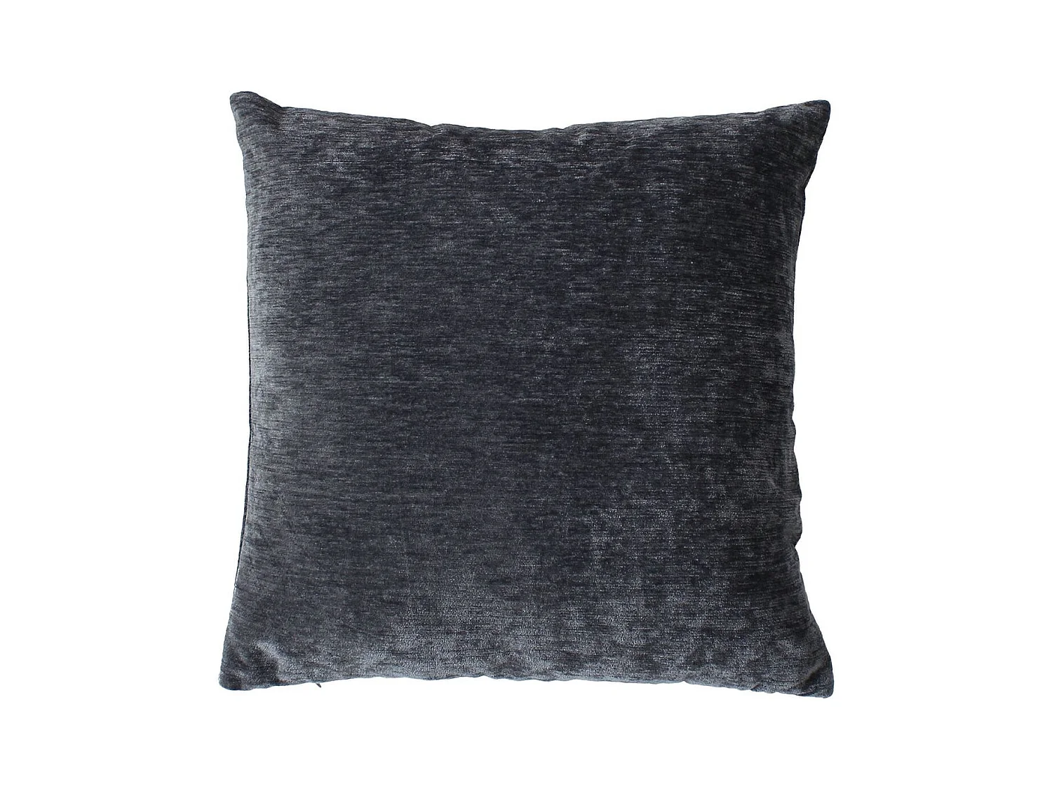 Coussin Déco en Velours "Velvet" 40x40cm Gris Foncé