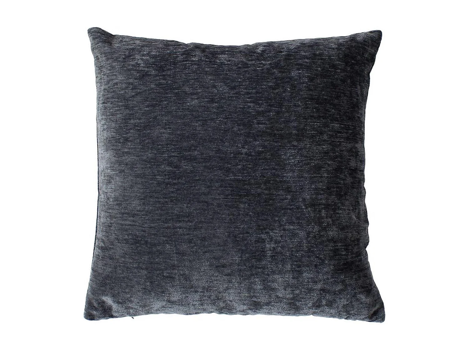 Coussin Déco en Velours "Velvet" 40x40cm Gris Foncé