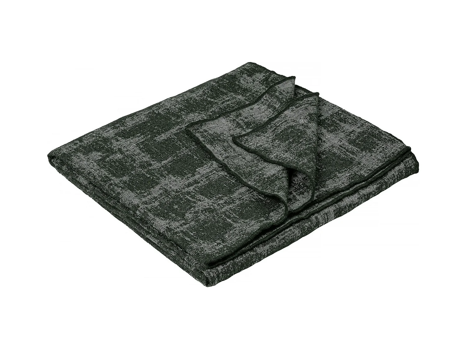 Plaid laine et lin mélangés
