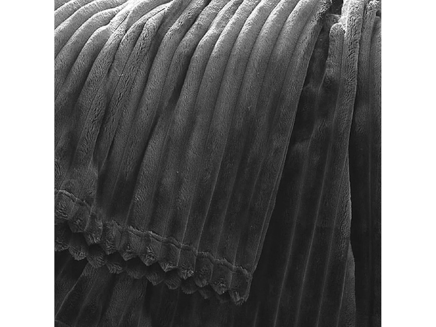 Couverture polaire à effet côtelé 3D