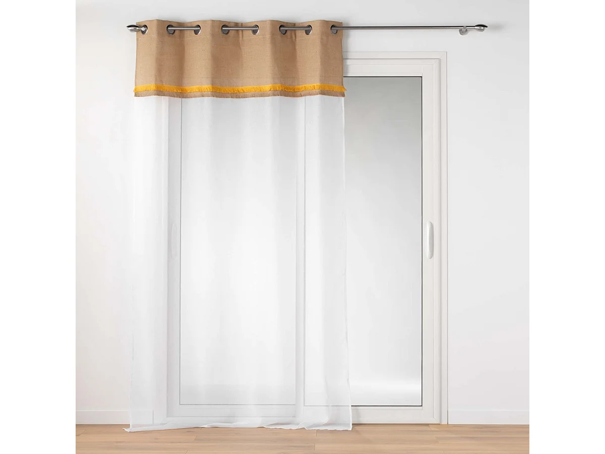 Voile mit Jute-Oberteil und Fransen