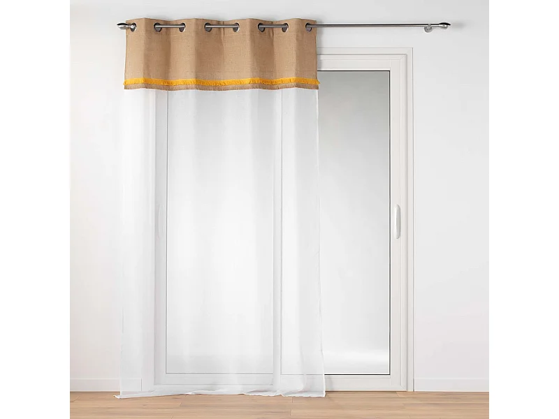 Voile mit Jute-Oberteil und Fransen