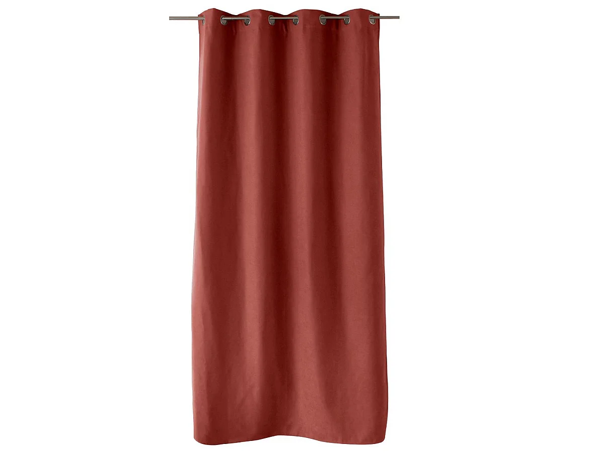 Rideau Thermique Occultant "Nordica" 135x240cm Terracotta