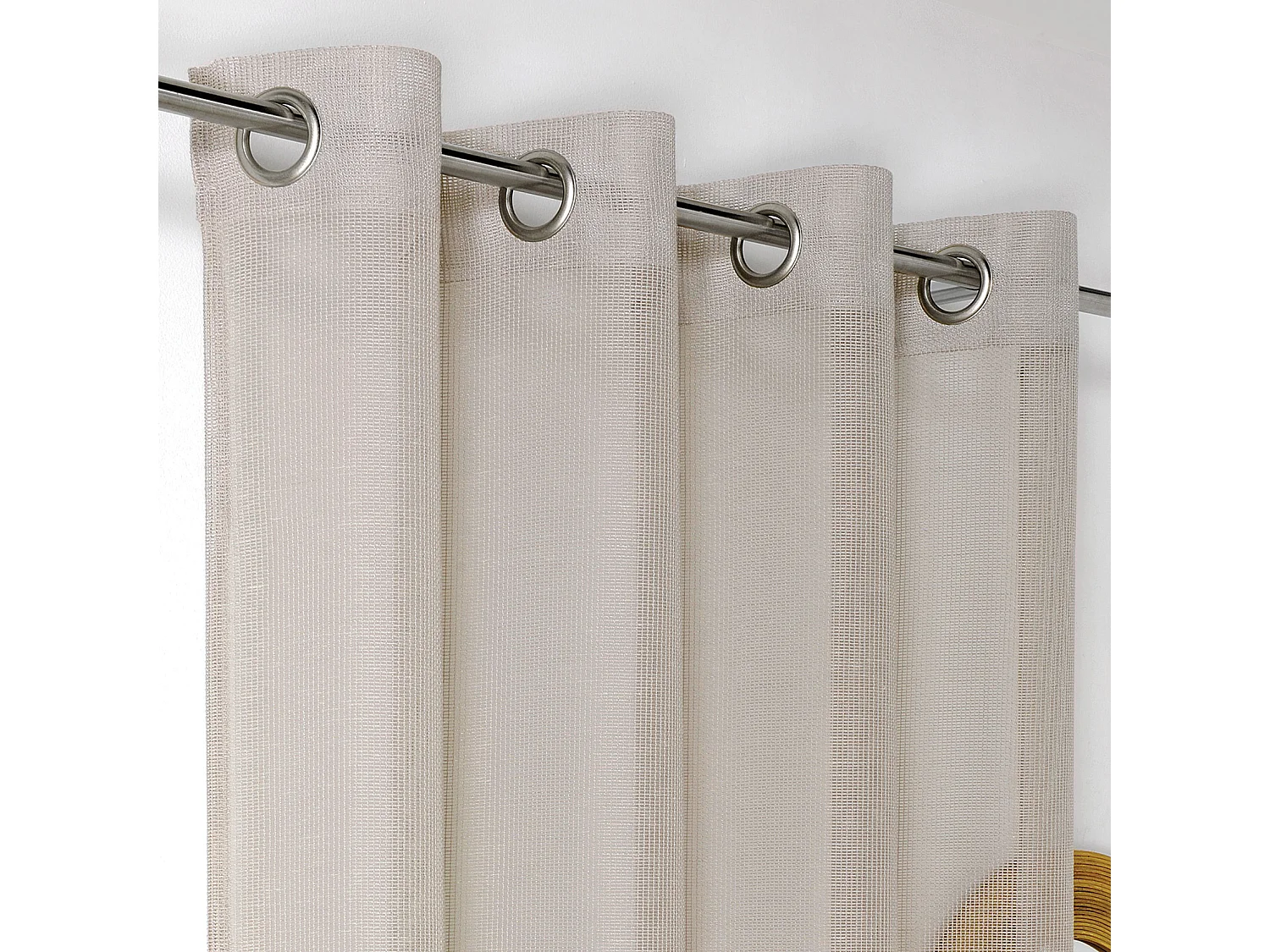 Voilage tissé maille uni