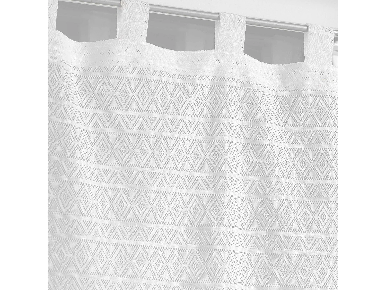 Paire de Voilages Maille "Naomie" 60x120cm Blanc