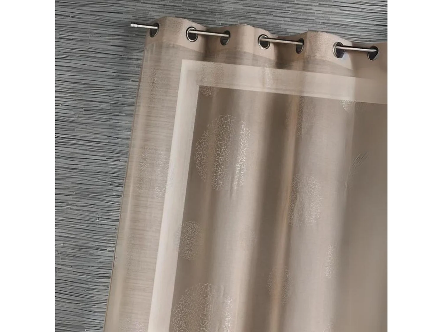 Voilage en Etamine Impression Argent