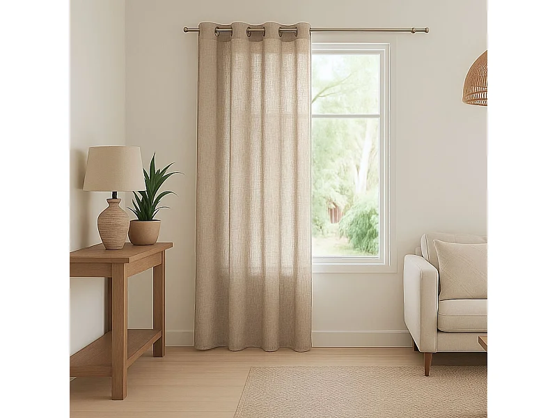 Voilage léger à l'aspect lin