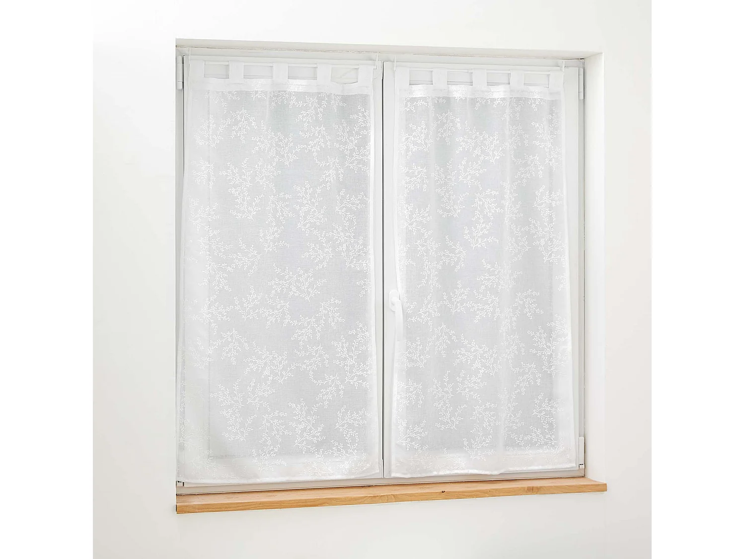 Paire de Voilages "Karla" 60x120cm Blanc