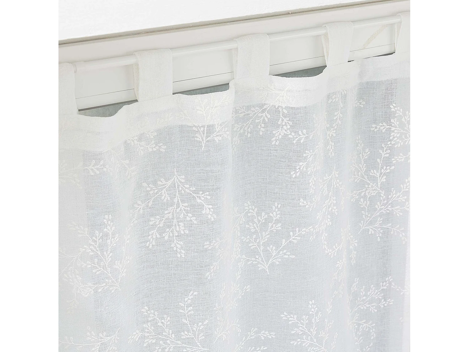 Paire de Voilages "Karla" 60x120cm Blanc