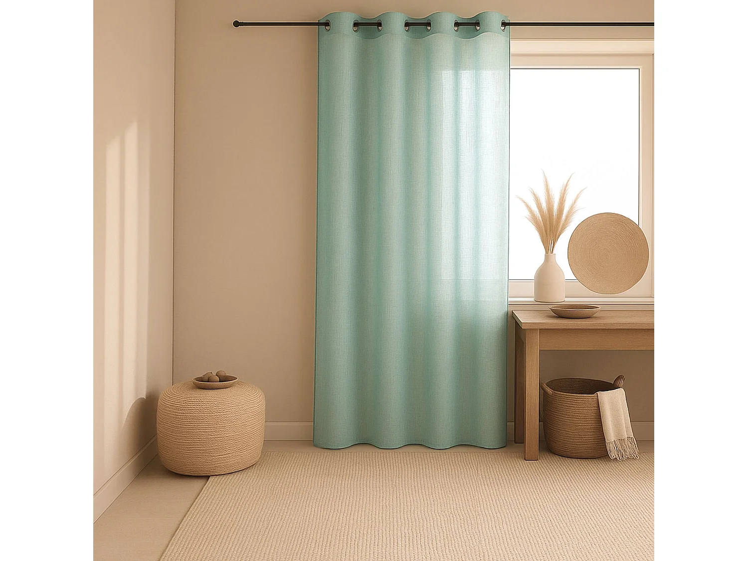 Voilage  effet lin fluide