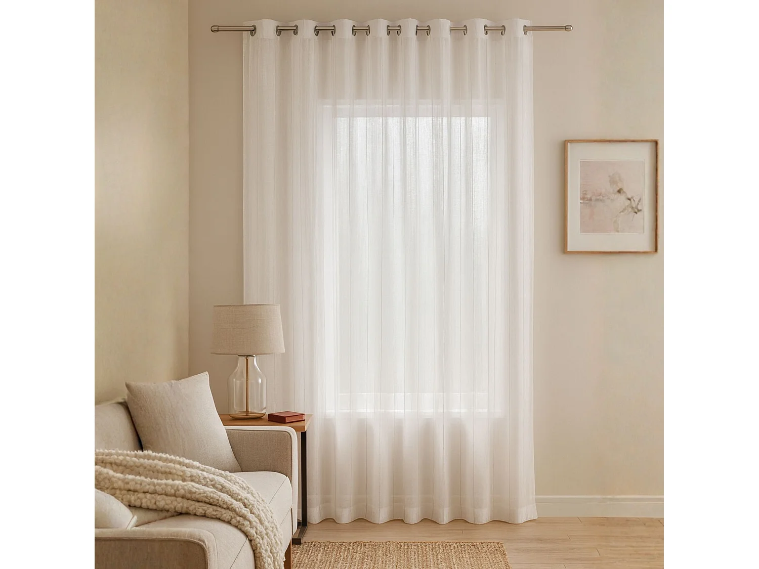 Vorhang feine gestickte Streifen mit großer Breite