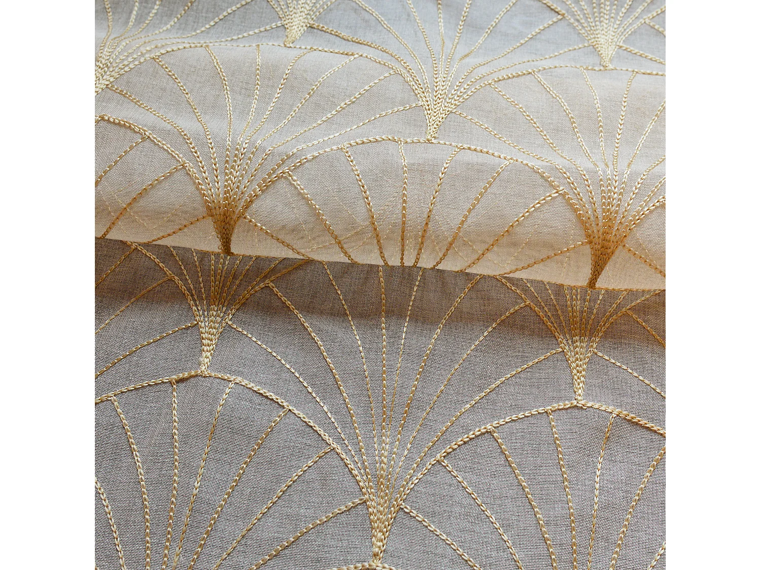 Gestickter Vorhang im Art-Déco-Stil