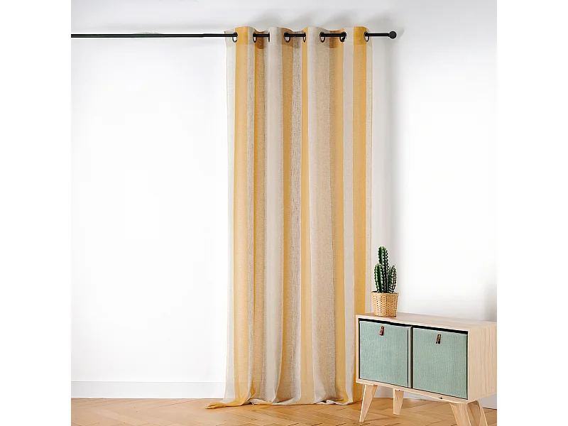 Voilage en voile rayé