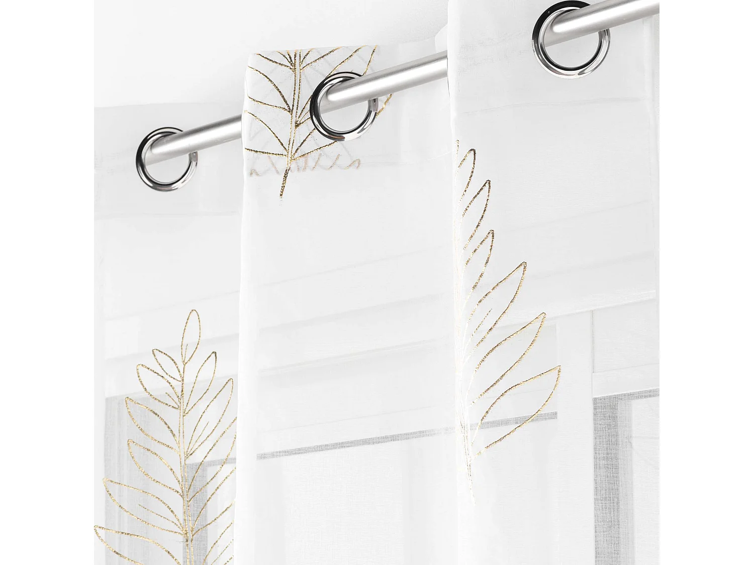 Voilage aux impressions métallisées