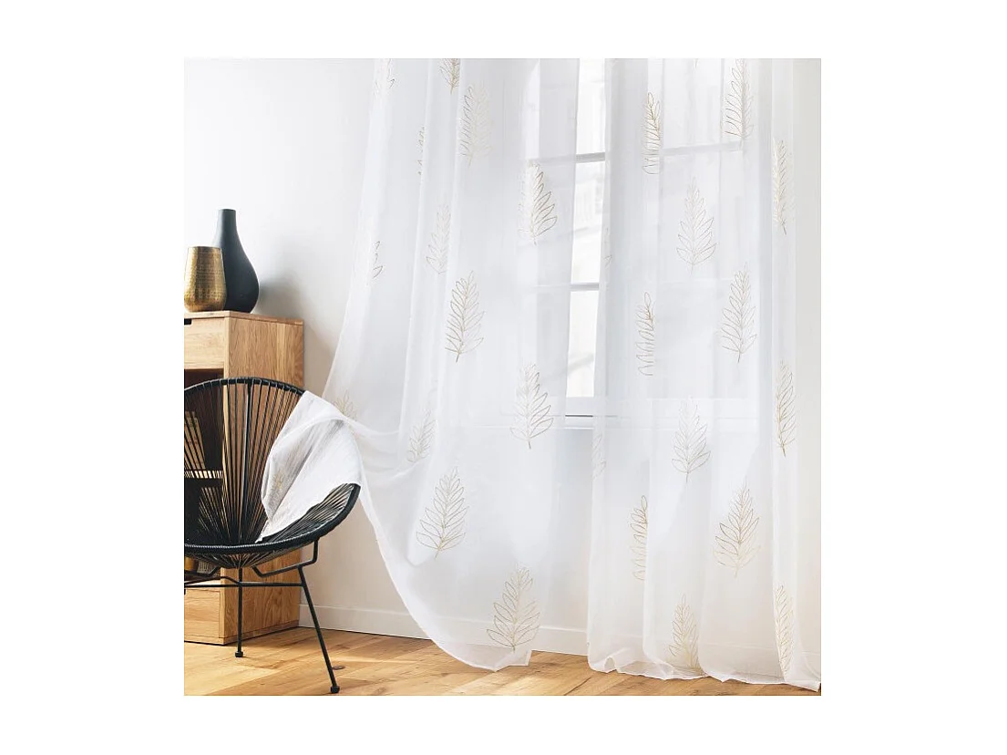 Voilage aux impressions métallisées