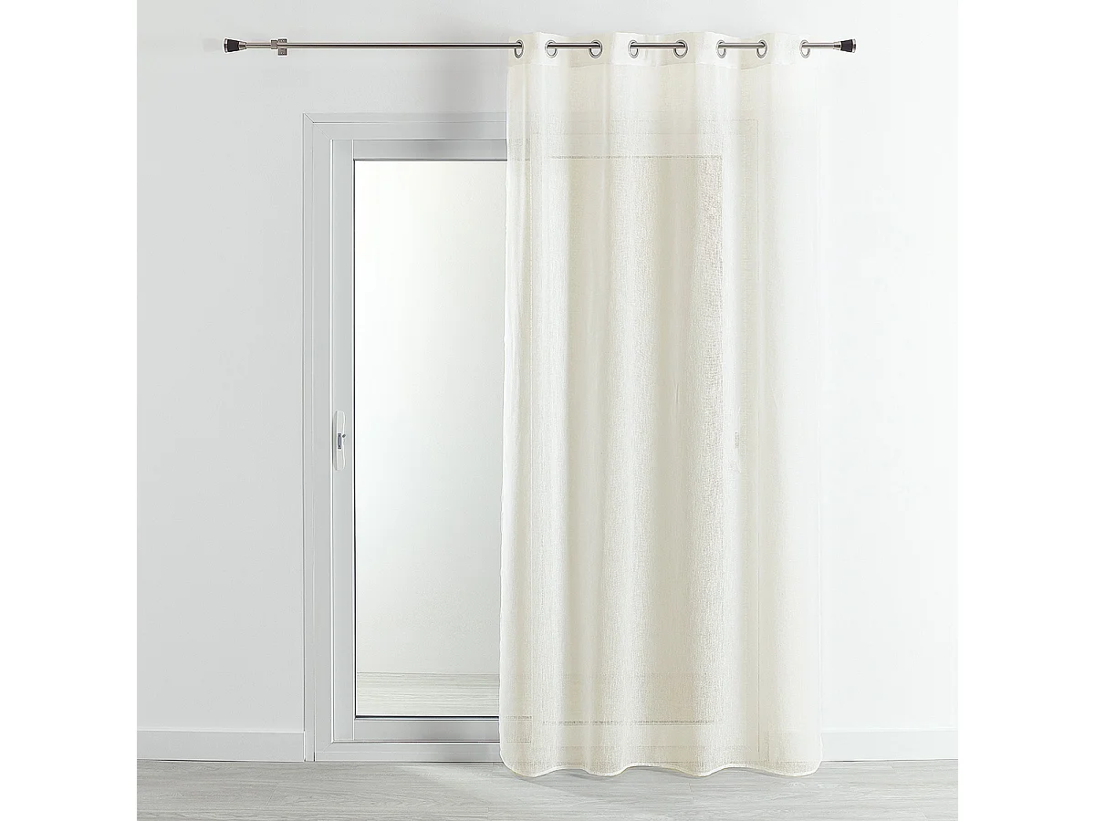 Cortina visillo efecto lino