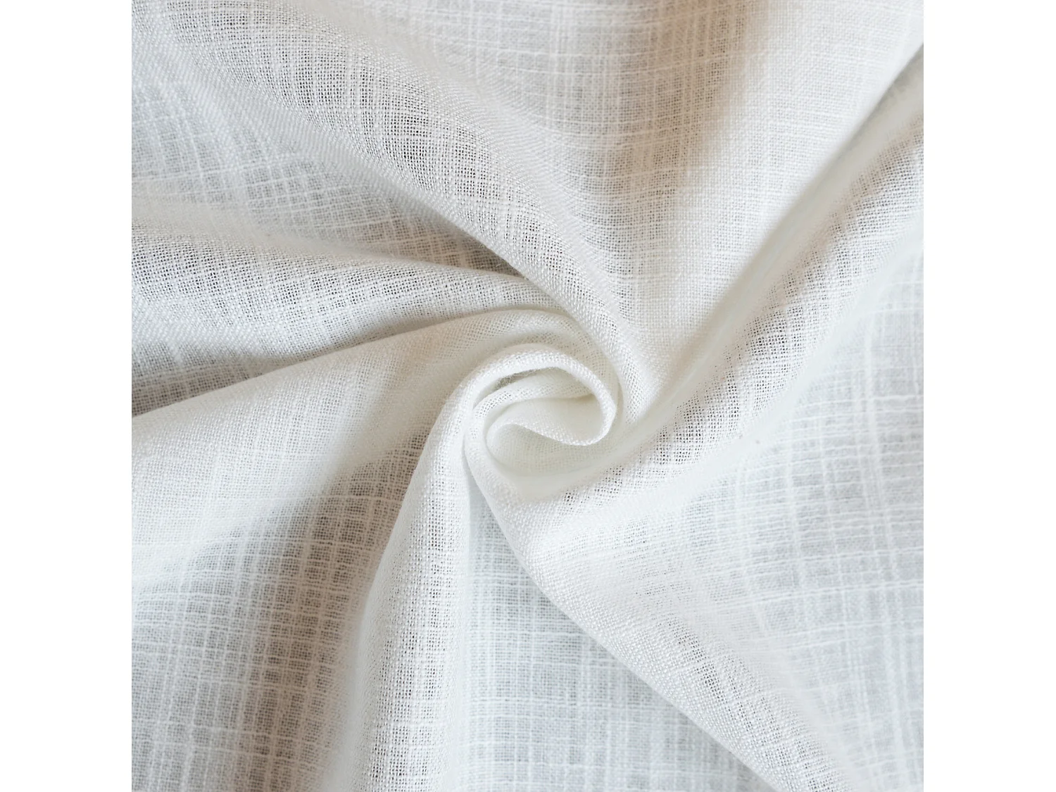 Vorhang mit Ösen, uni aus Poly-Baumwolle und Leinen