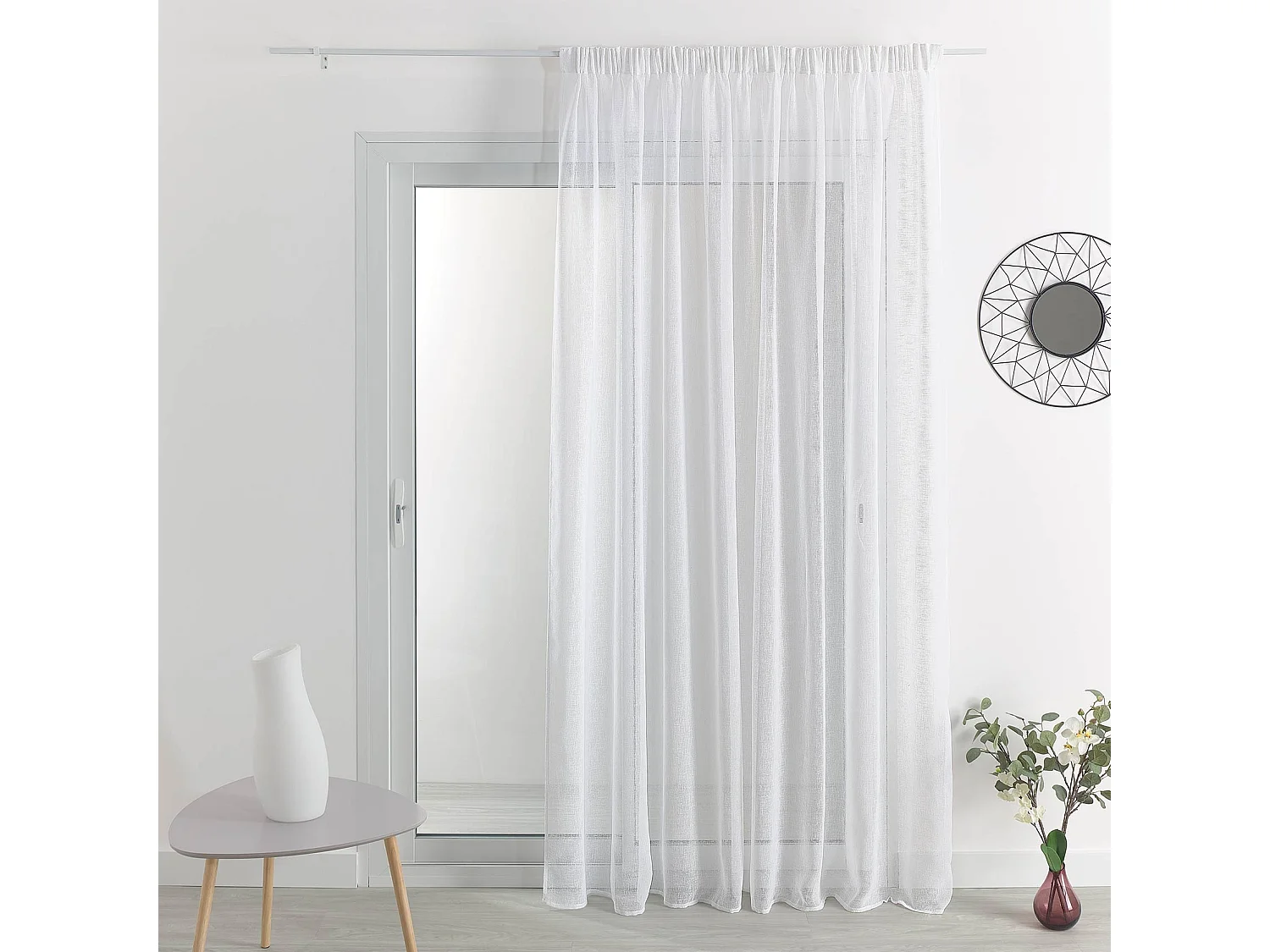 Voilage galon fronceur tombé fluide