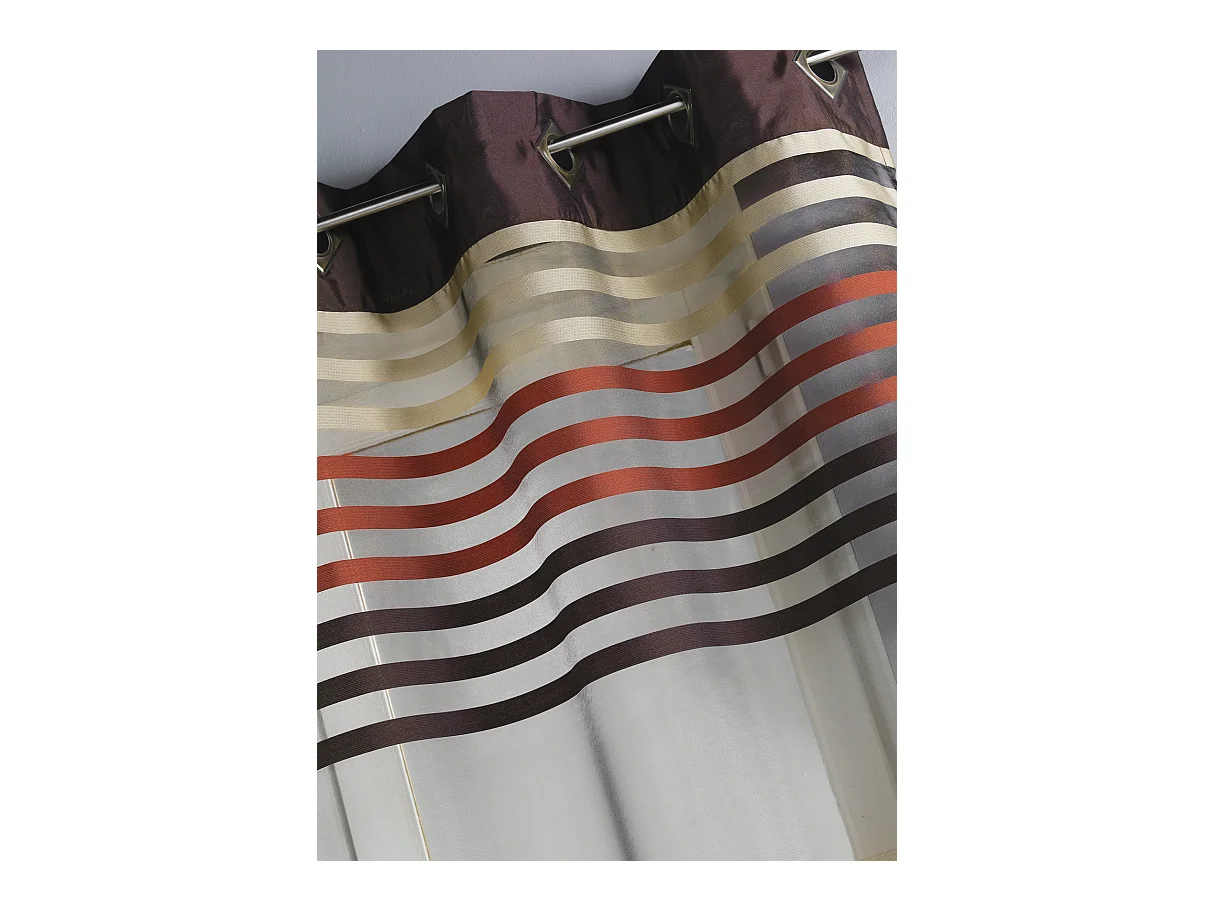 Voilage en Organza rayé et Coloré