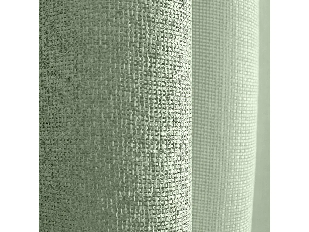 Rideau Voilage à Œillets Uni "Jelly" 140x240cm Vert Céladon