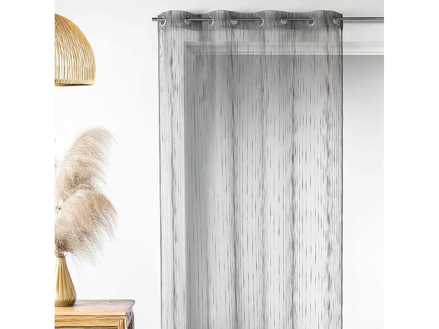 Voilage en organza multicolore tissé