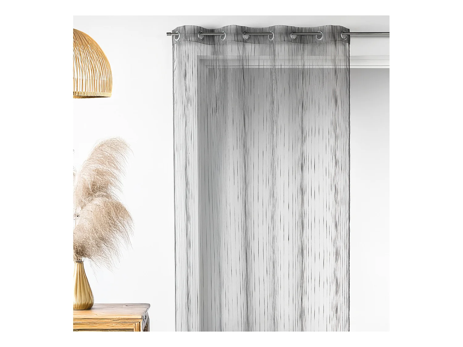 Voilage en organza multicolore tissé
