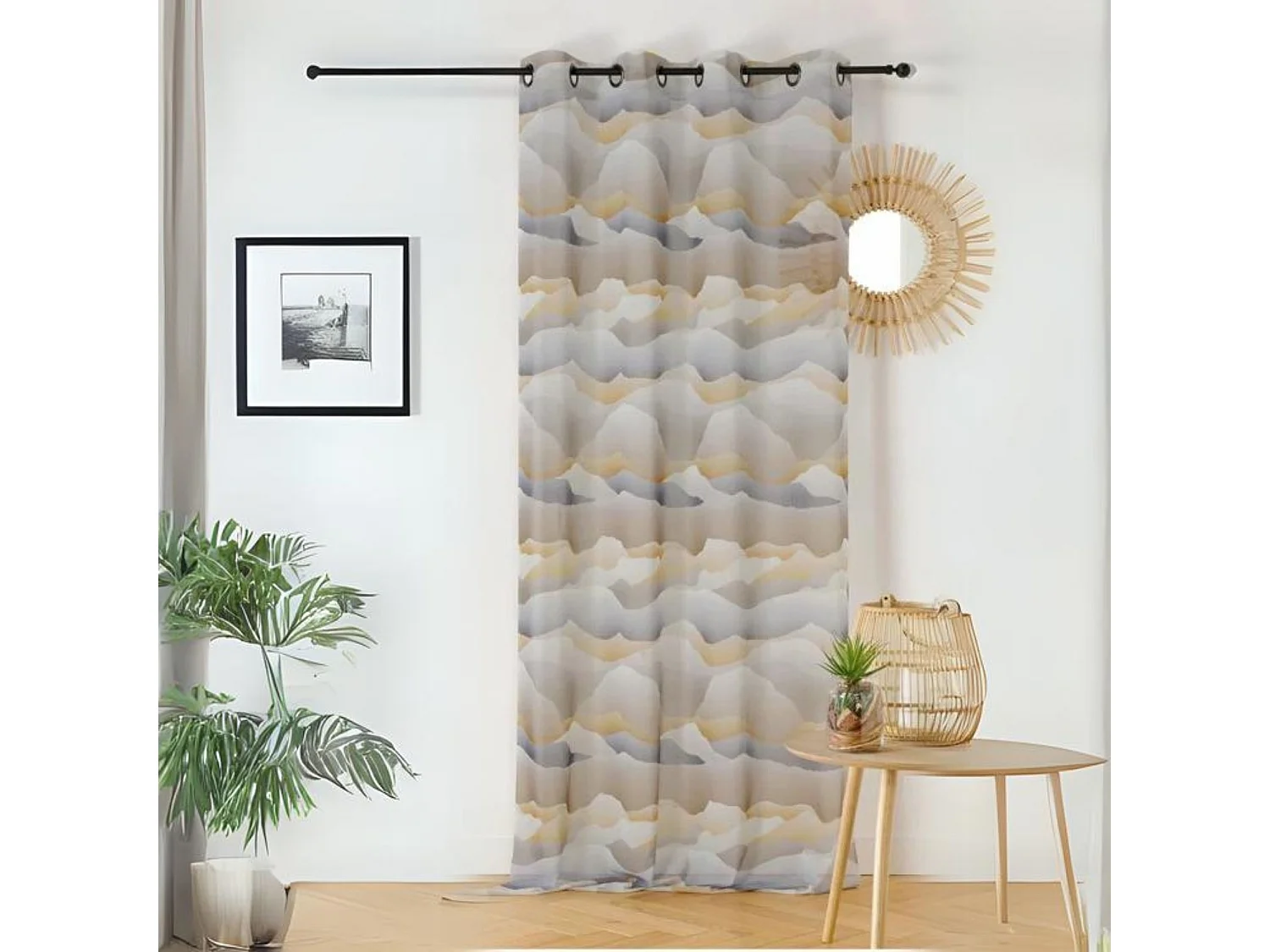 Voilage tamisant effet paysage