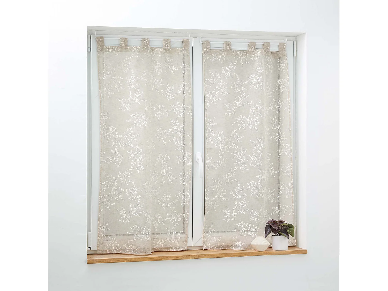 Paire de Voilages "Karla" 60x120cm Taupe