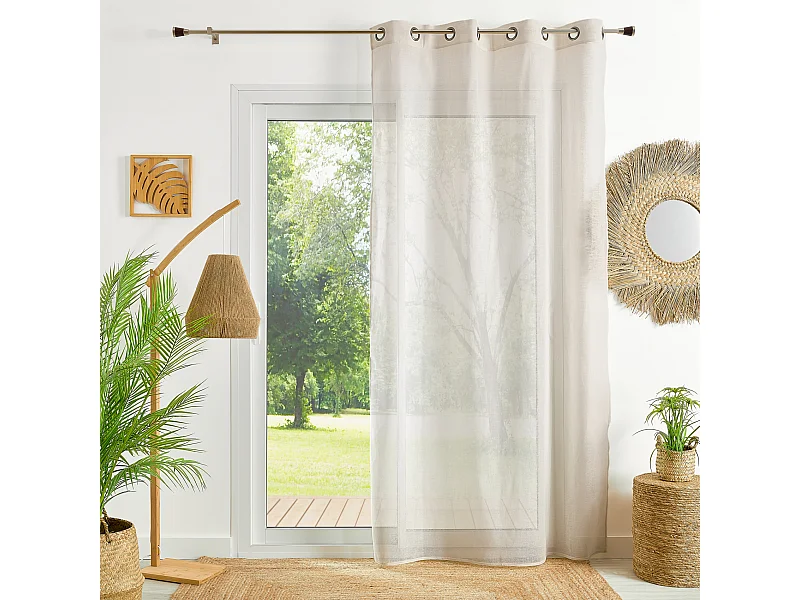 Voilage uni en étamine