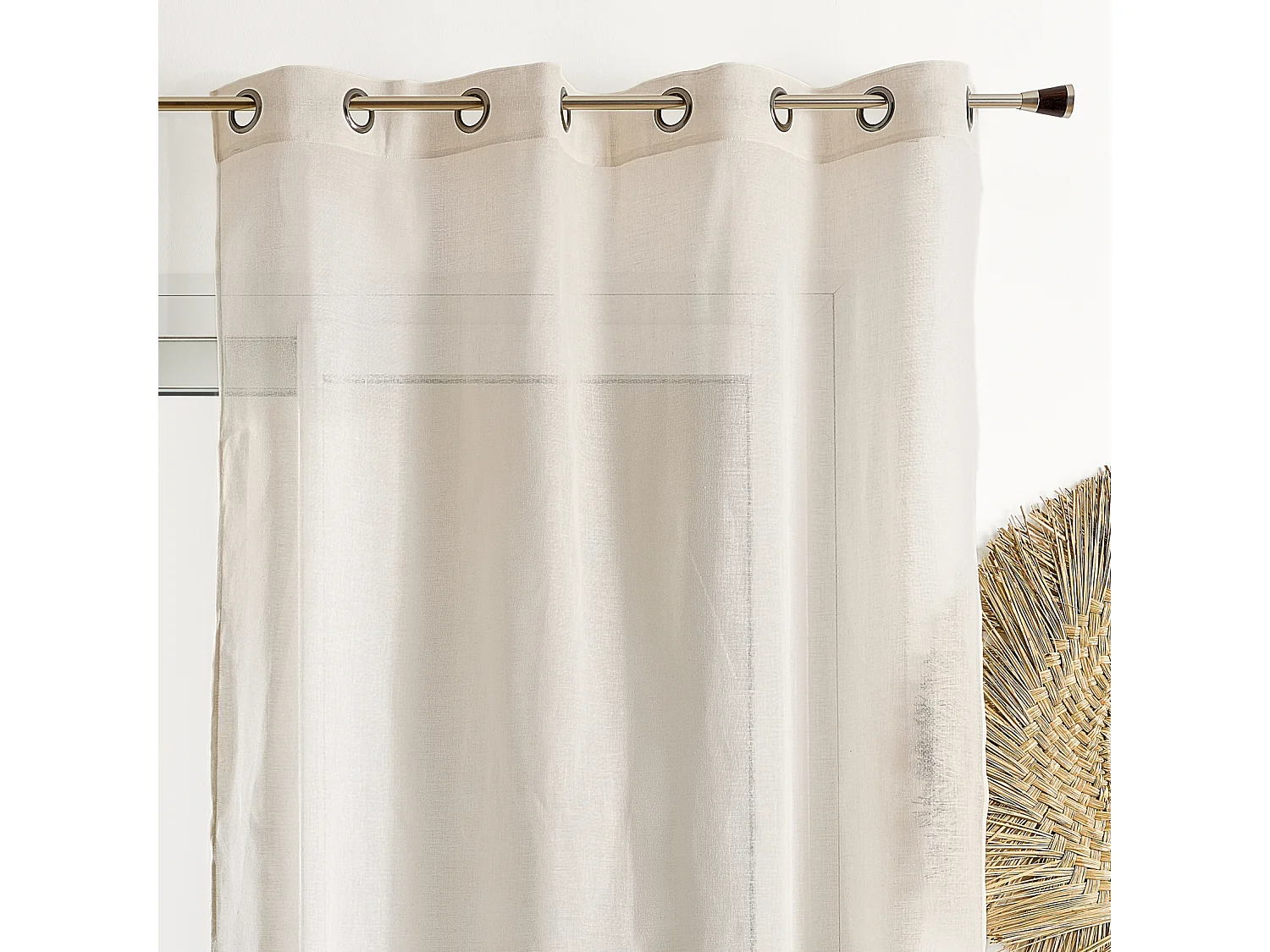 Visillo liso en estameña