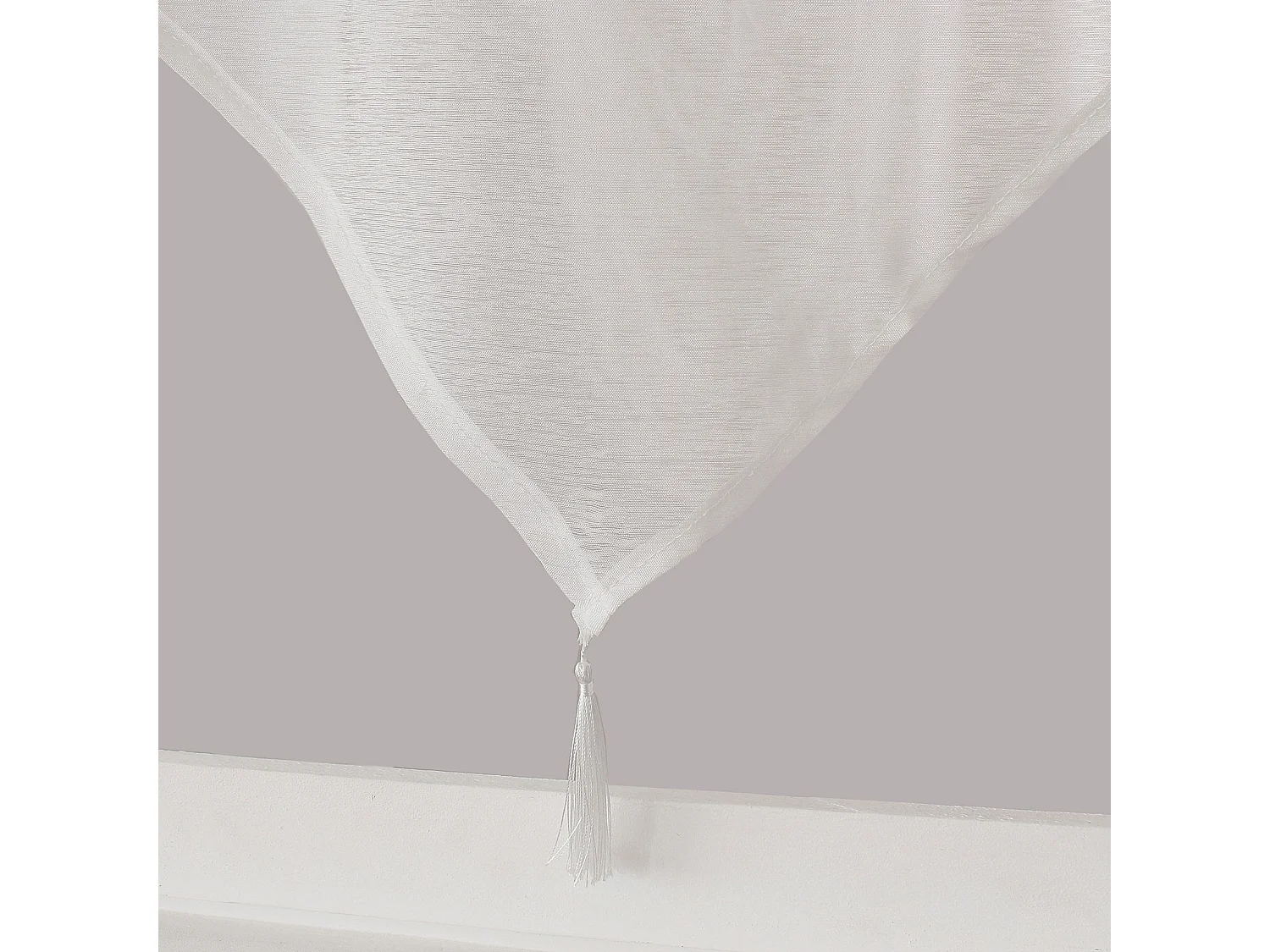 Paire de Voilages à Pointes "Sablé" 60x90cm Blanc