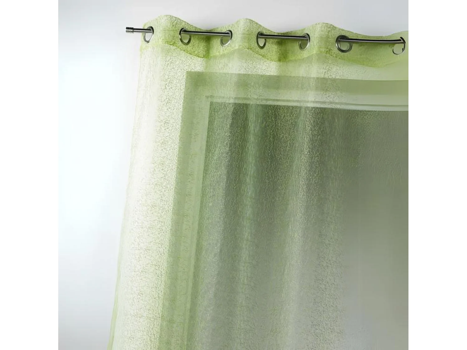 Visillo Organza con trazos dibujados color Guindilla