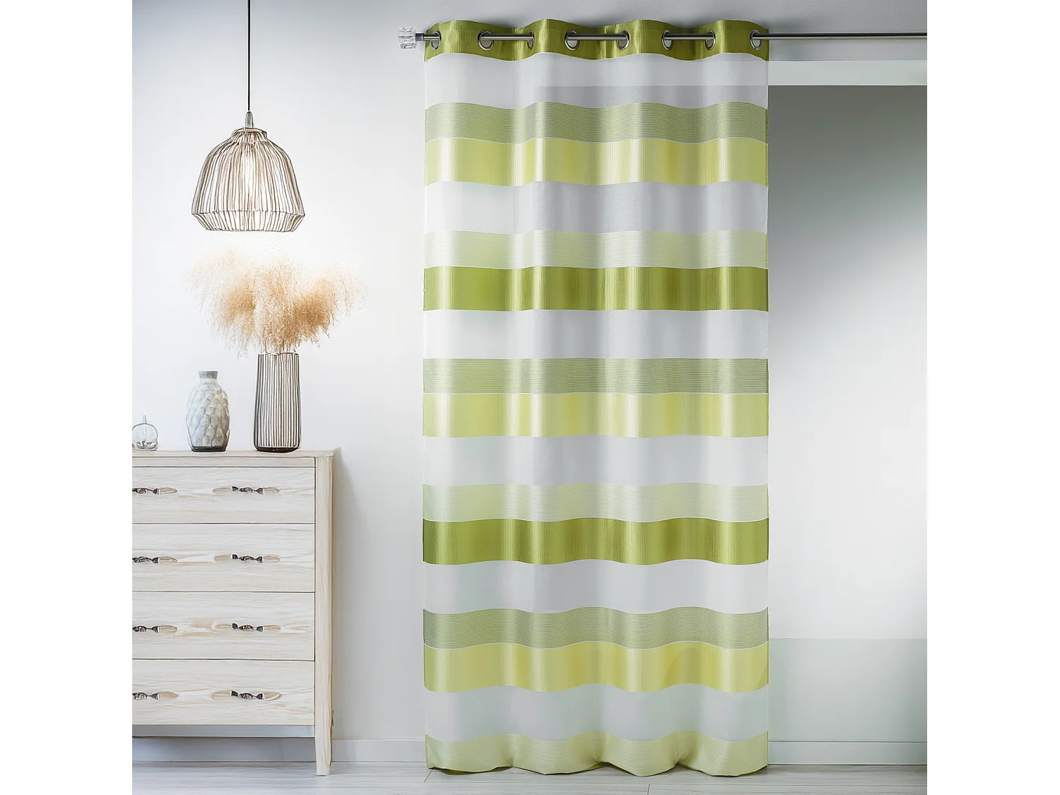 Visillo fantasía a rayas horizontales