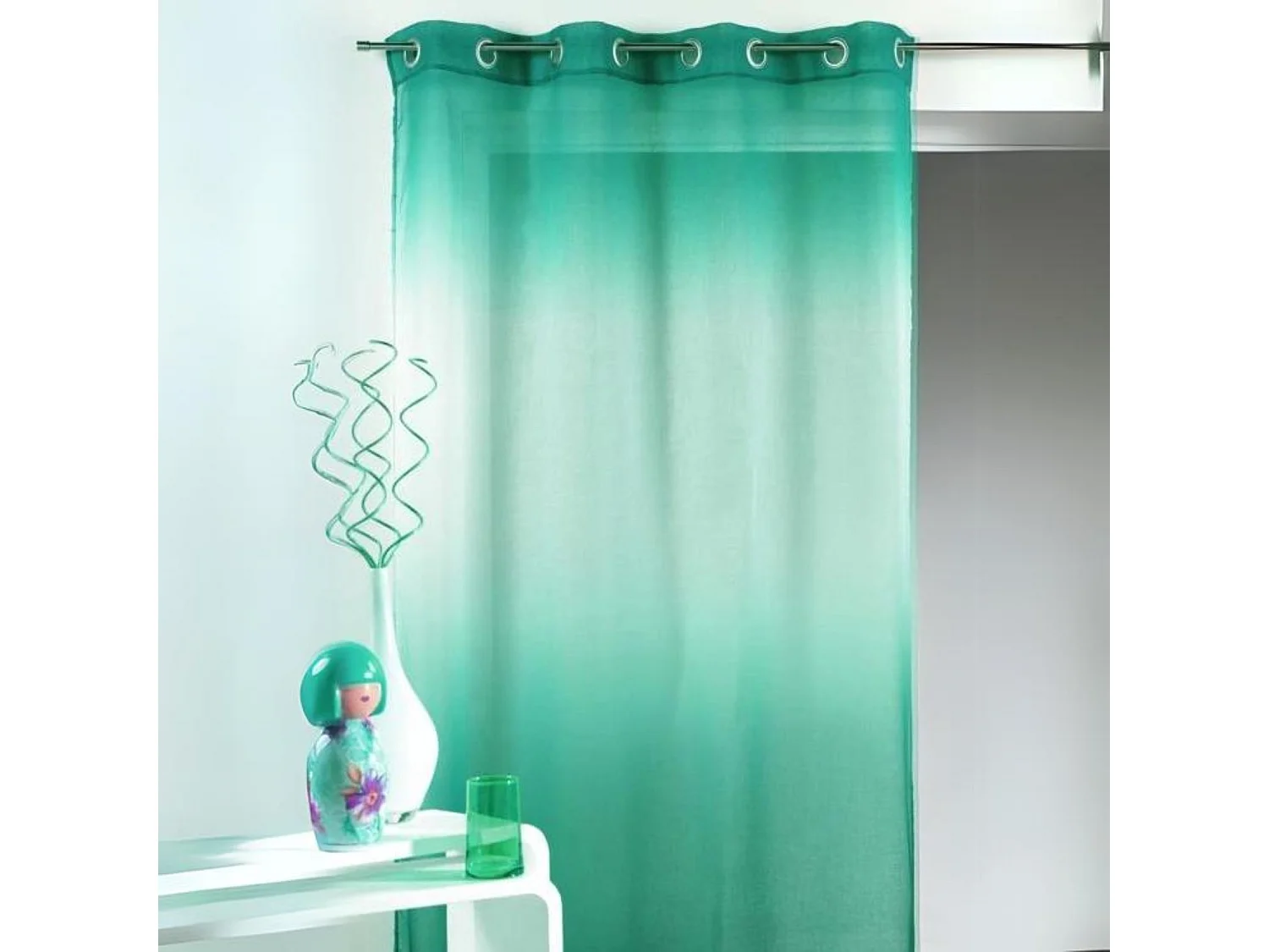 Voilage en étamine à imprimés "tie and dye"