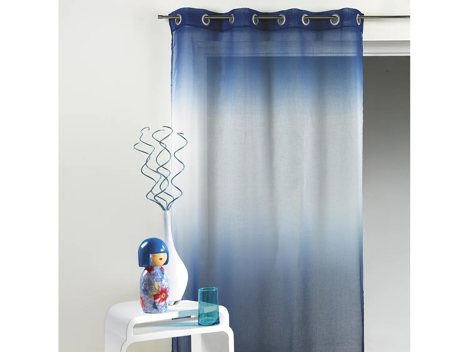 Voilage en étamine à imprimés "tie and dye"