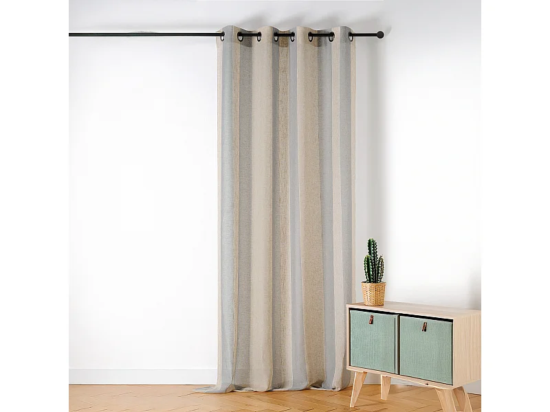 Voilage en voile rayé