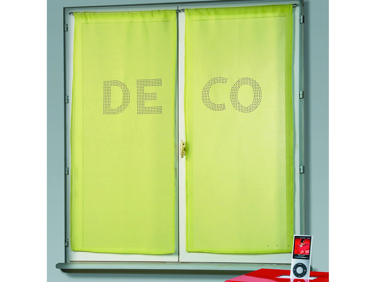 Paire de voilages étamine avec strass 'DECO'