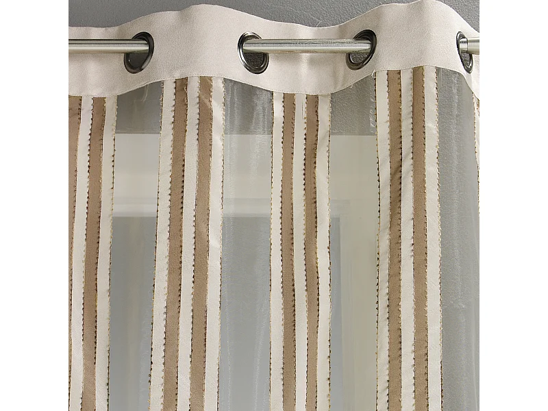 Voilage en Organza Rayures verticales
