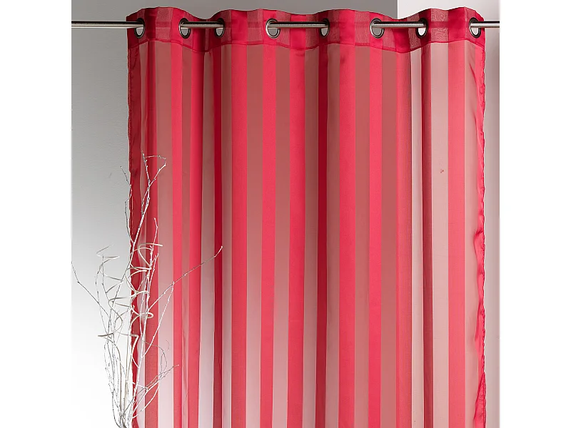 Visillo confeccionado a rayas