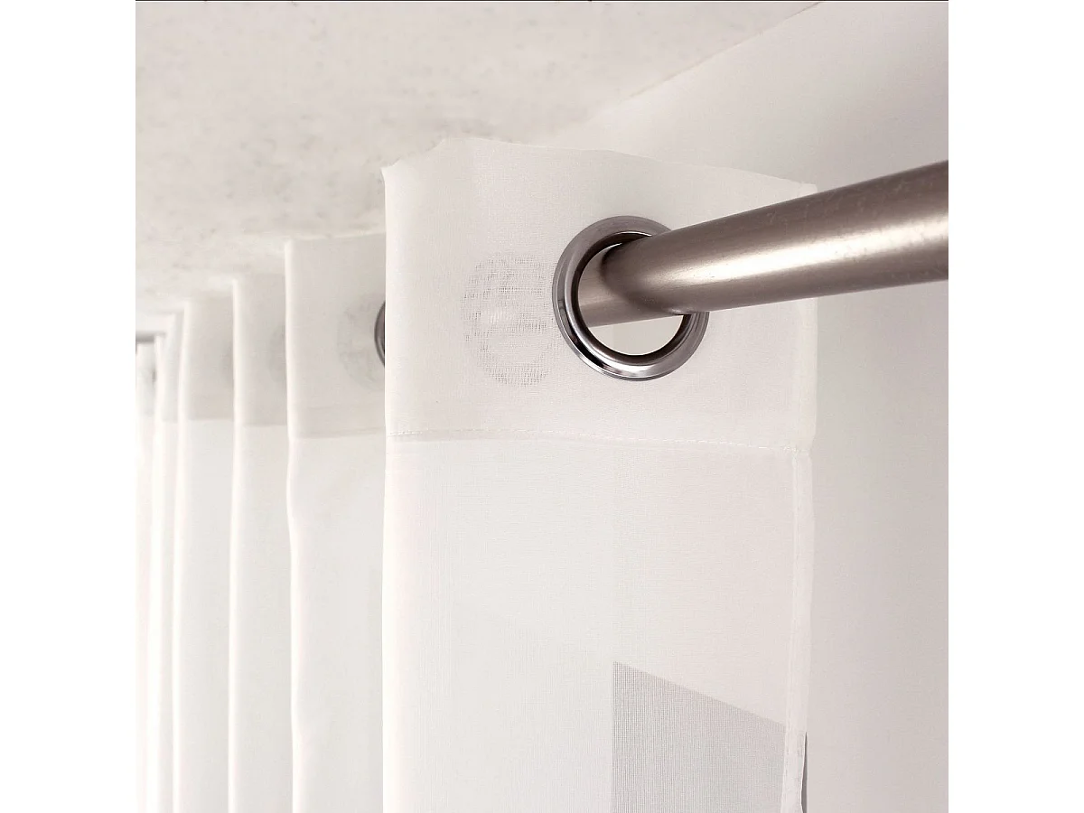 Rideau Voilage à Œillets "Basic" 140x240cm Blanc